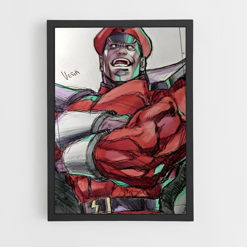 Poster bison illustration – affiche Street Fighter (vue 2)